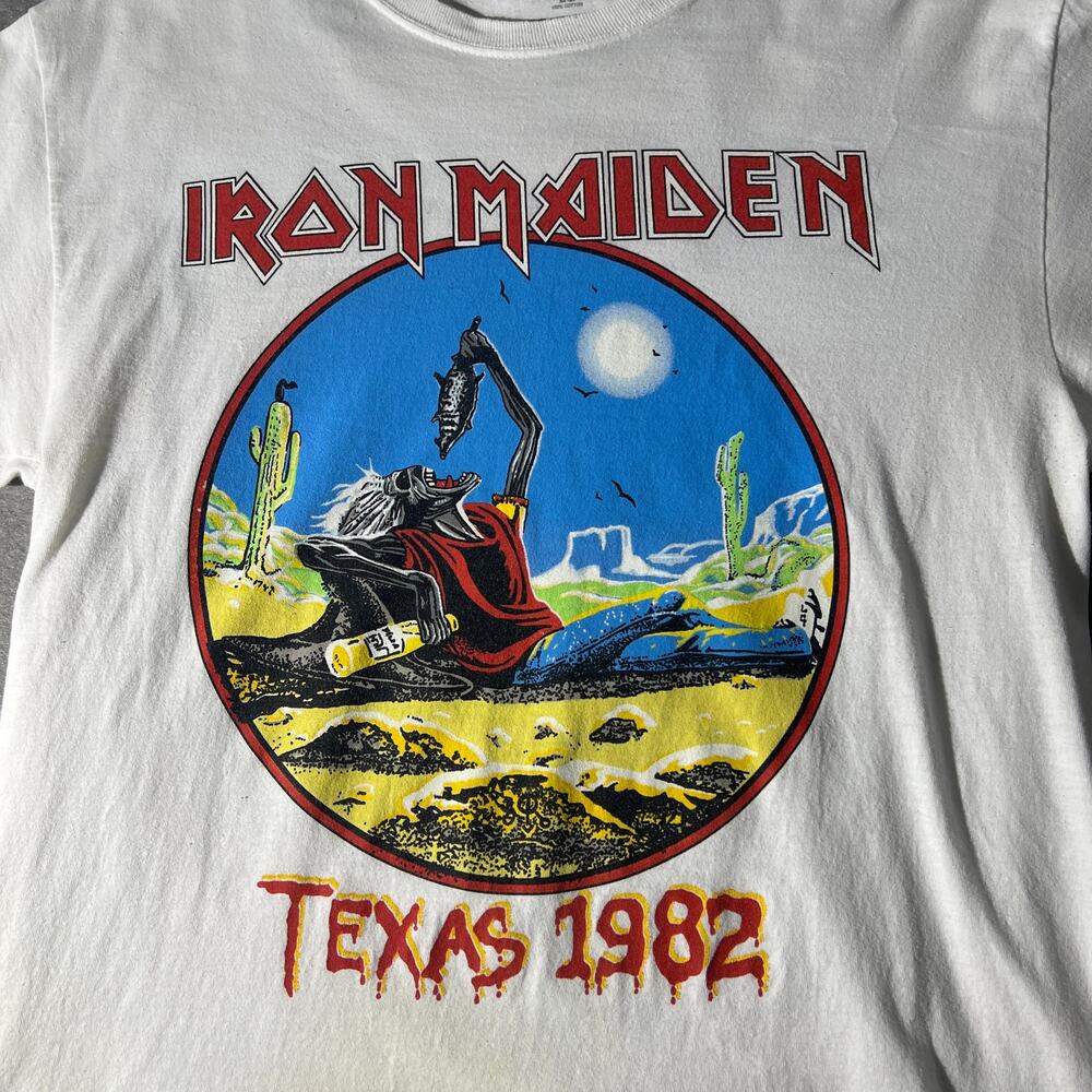Iron Maiden Texas 1982 The Beast Tames Texas Tee L - Picture 3 of 11